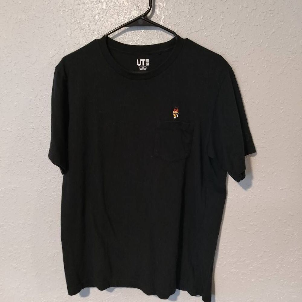 UT Takashi Murakami black mens tshirt with pocket size medium